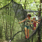 Filet dans les arbres - Jardins de Marqueyssac en Dordogne